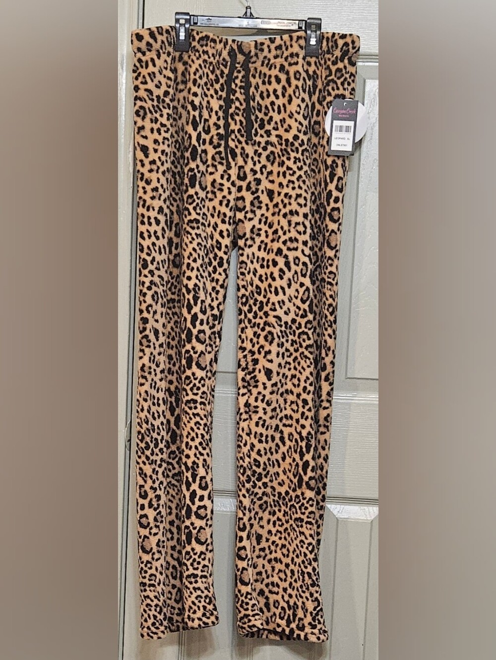 Coldwater Creek Leopard Print Wide-Leg Pajama Pants - Tan & Black